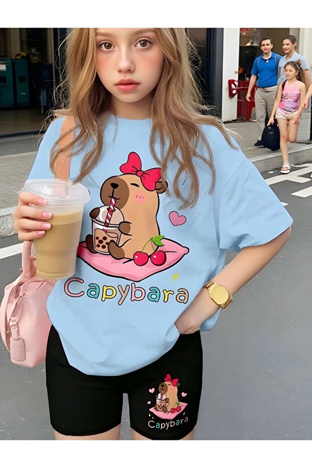 Capybara Printed Unisex Children's T-Shirt 2Gh6