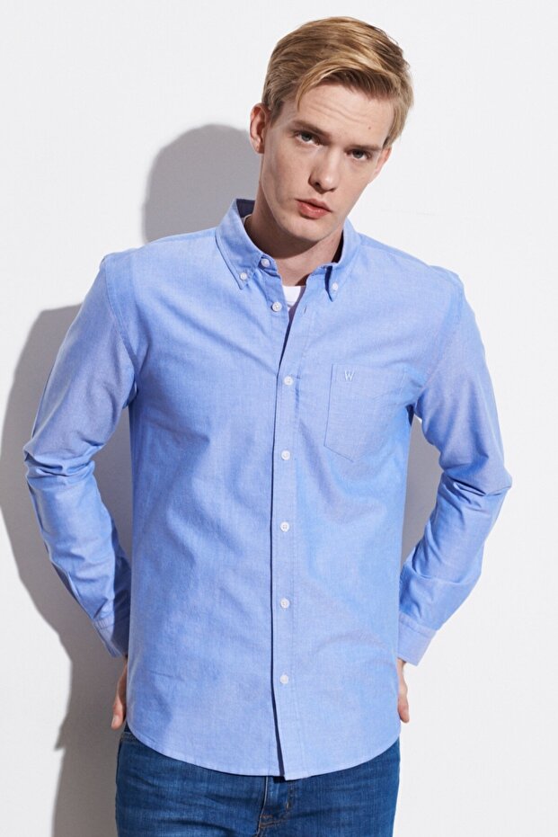 W5A3Bmx50 Regular Fit Regular Cut Cotton Long Sleeve Shirt