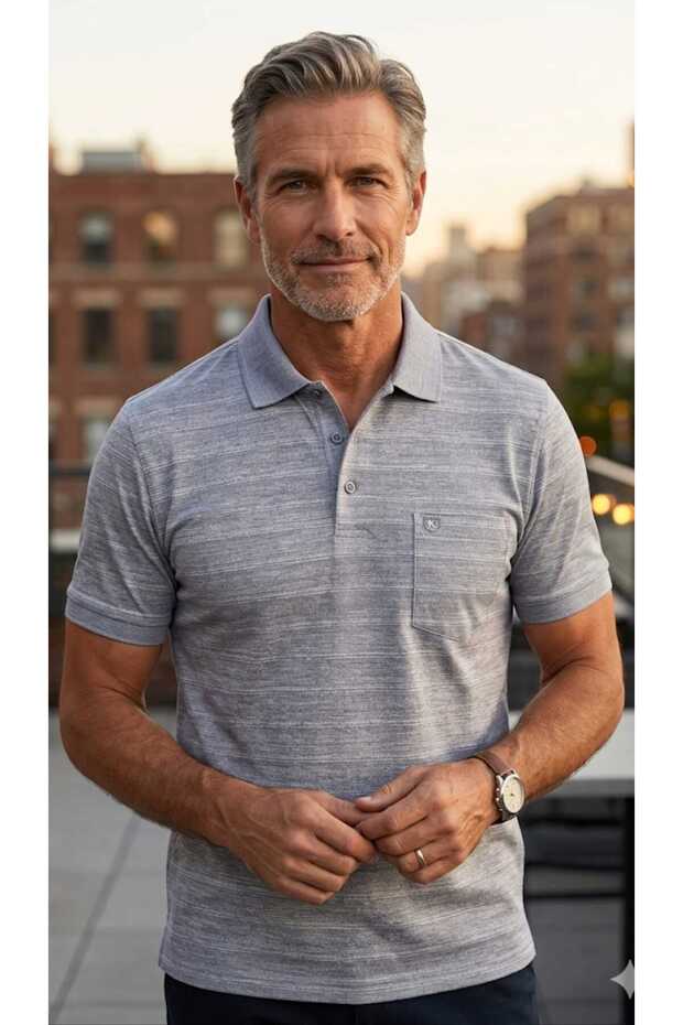 New Season Polo Collar C Pocketed Classic Men's T-Shirt