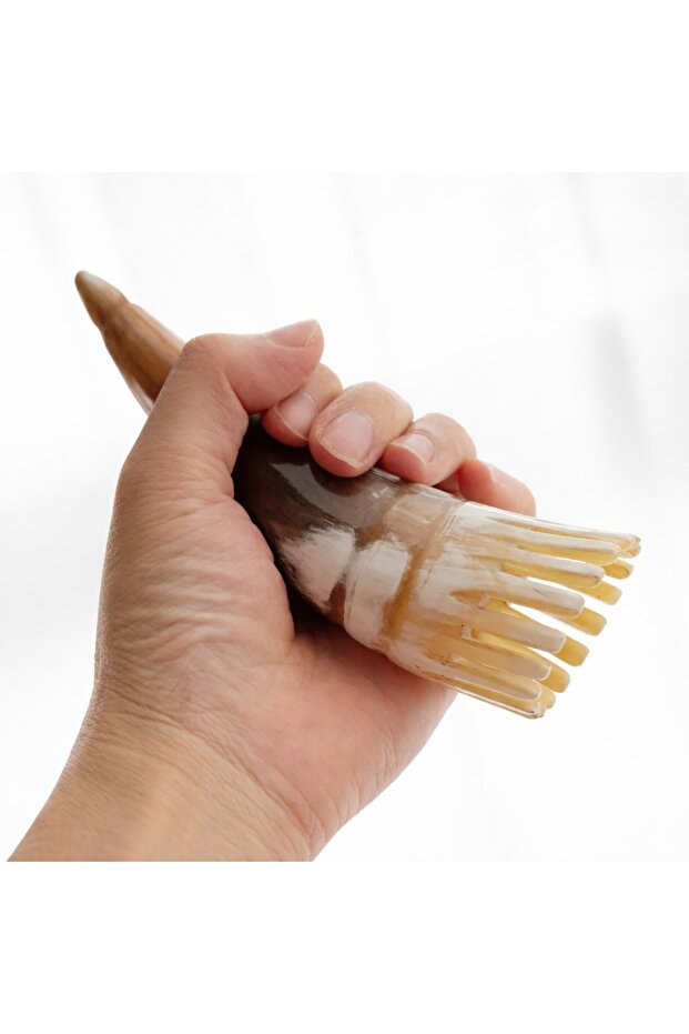 مشط تدليك ميريديان بوق البقر KT-160 Gua Sha ذو رأس ناعم D جلد i مشط عظمي