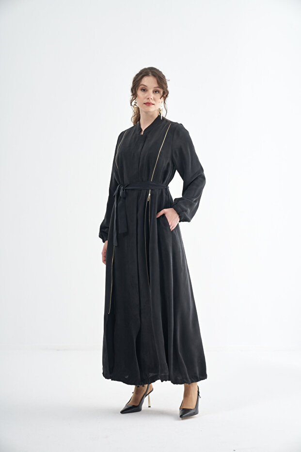 Fermuar Detaylı Pardesü - 1