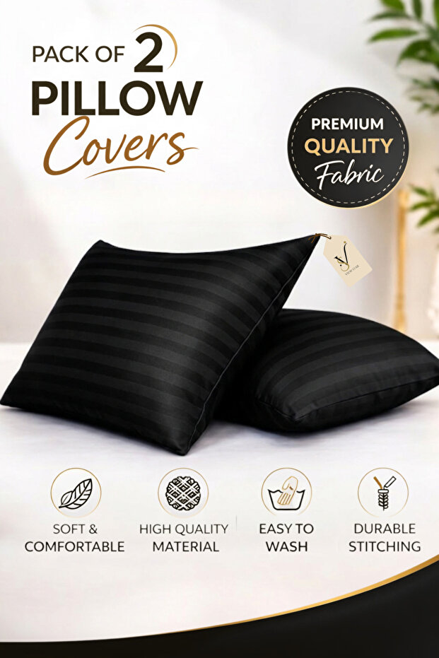 Pillowcase 2-Pack Microfiber Set with Envelope Closure – Soft & Breathable