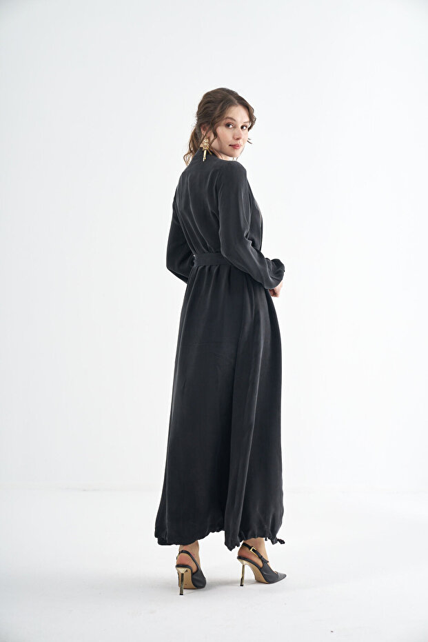 Fermuar Detaylı Pardesü - 5