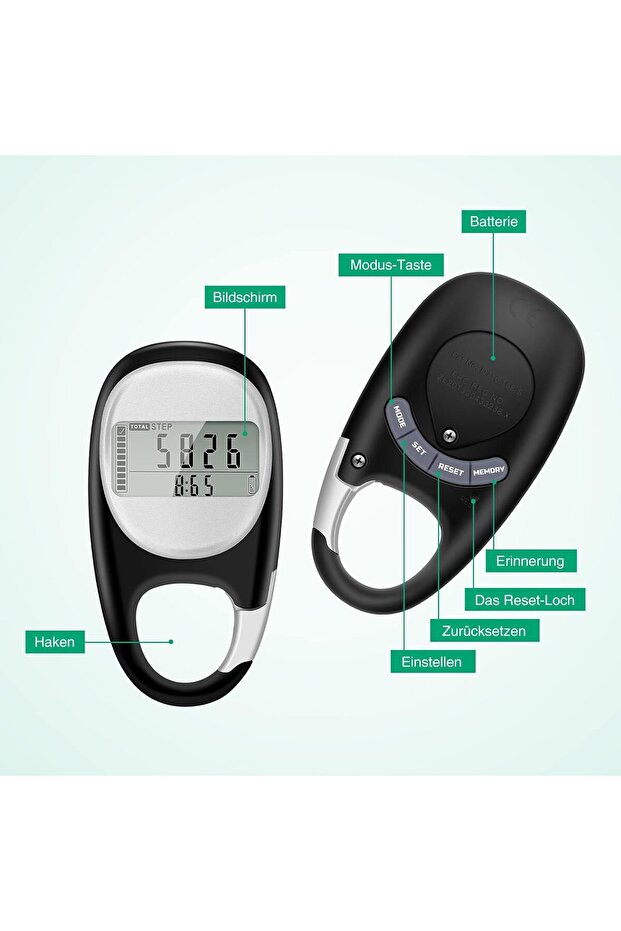 Pedometer Clip with 7-Day Memory Function - 2
