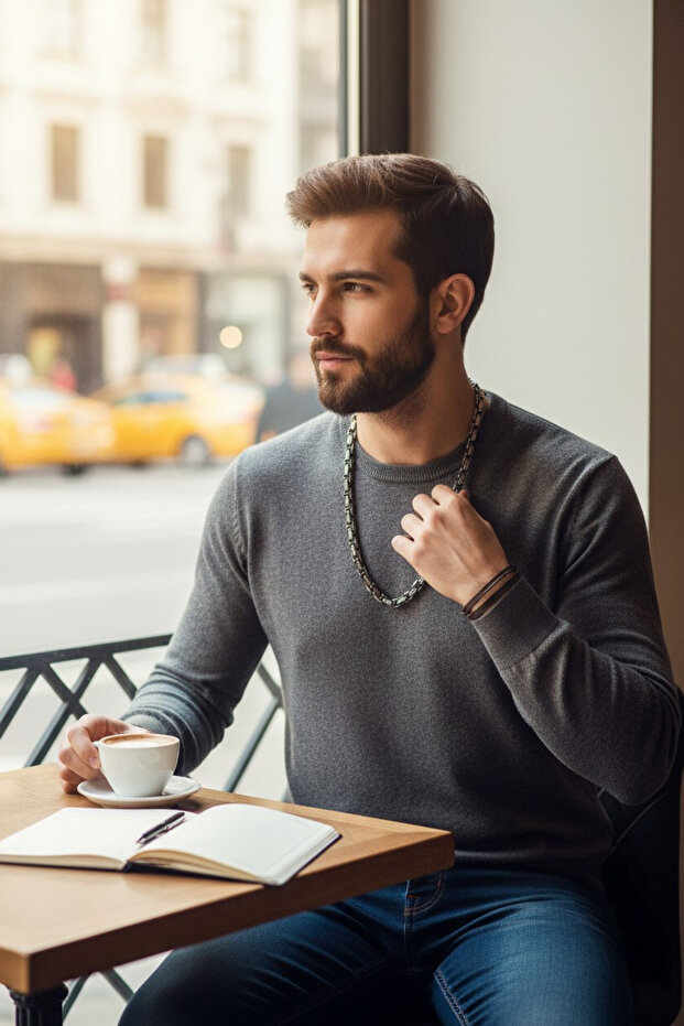 60 cm Thick Chain Stainless Steel Men's Necklace