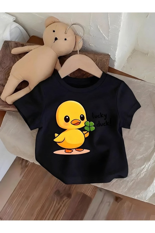 Lucky Duck Unisex Children's T-Shirt 3Gh4