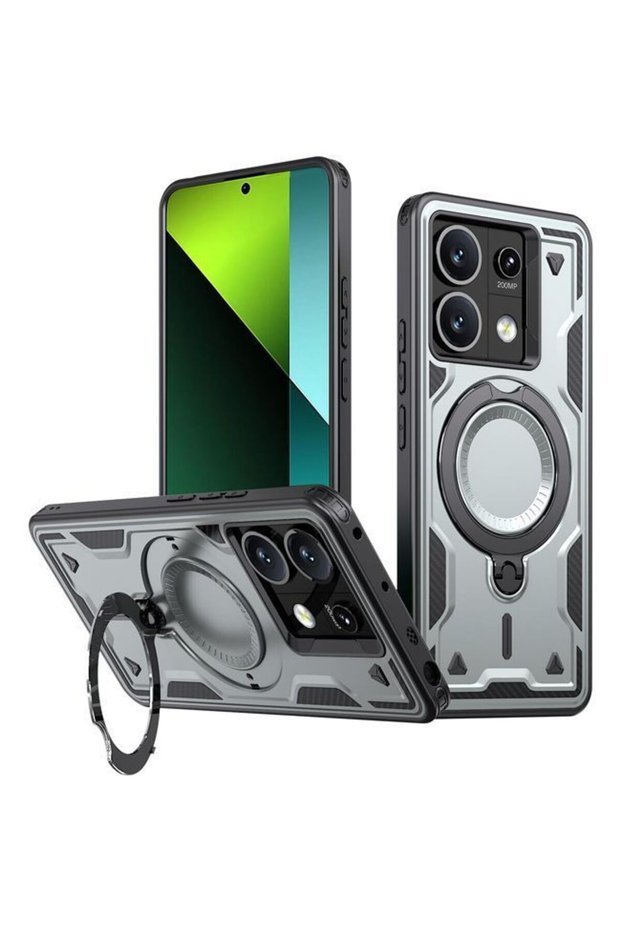 Θήκη Buffer Ostand Armor Silver Xiaomi Redmi Note 13 Pro 5G