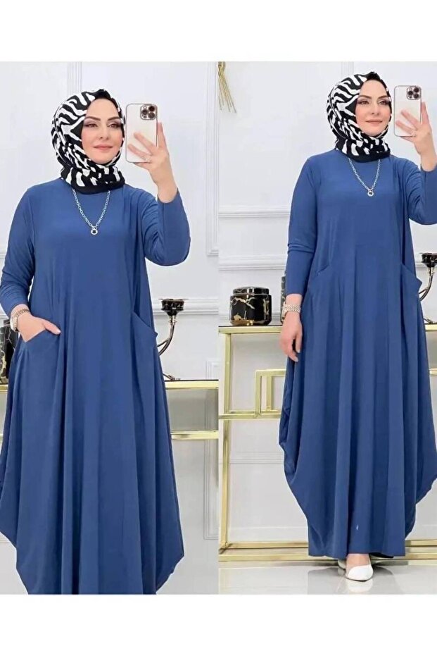 فستان ساندي بجيوب بودروم