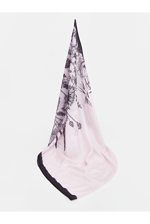 Black Patterned Women's Shawl
