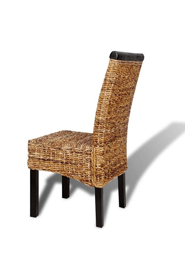 Kitchen chairs, 4 pcs., abaca & solid mango wood - 7
