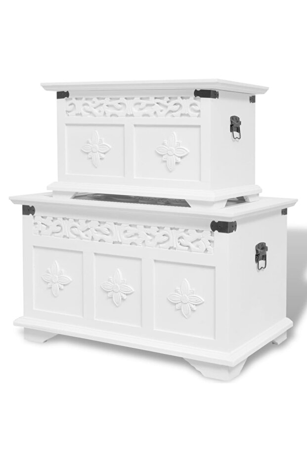 Storage chest, white, 2 pieces - 1