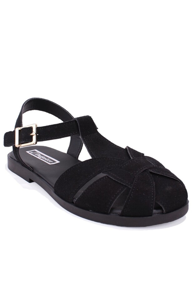 Dza07-10620024 Black Daily Orthopedic Women's Sandals