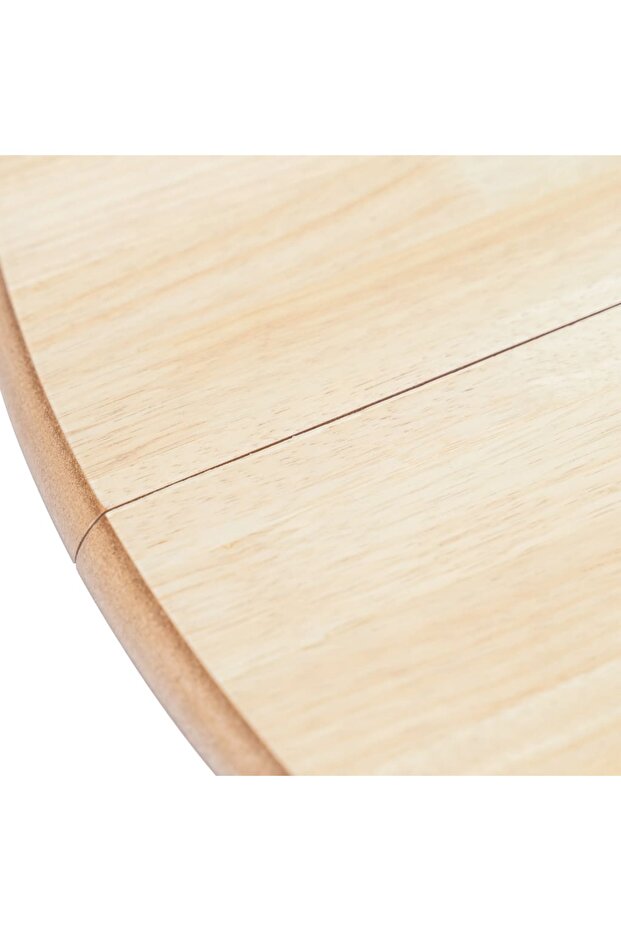 Kitchen table, white and brown, 106 cm, solid rubber wood - 3