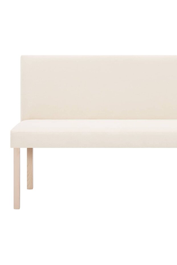 Πάγκος, κρεμ, 139,5 cm, Πολυεστέρας - 6