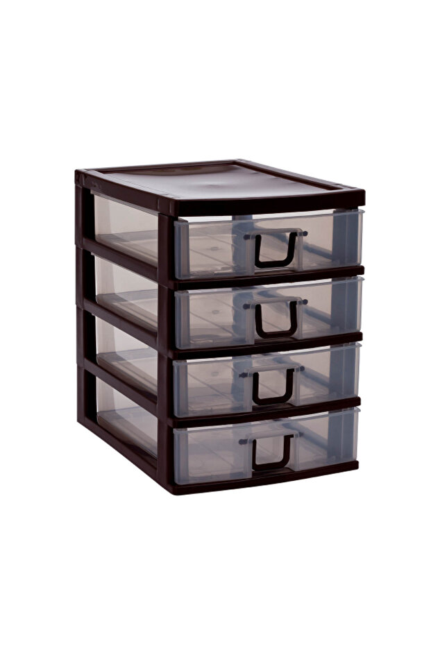 Mini 4 Drawer Nightstand Jewelry Organizer for Office Home Office Organization