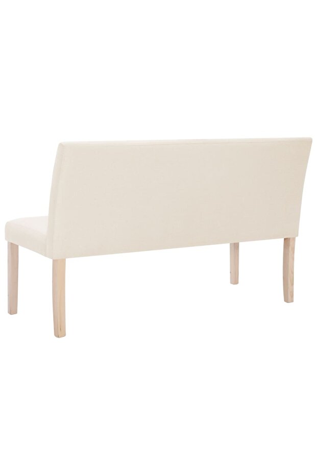Πάγκος, κρεμ, 139,5 cm, Πολυεστέρας - 5