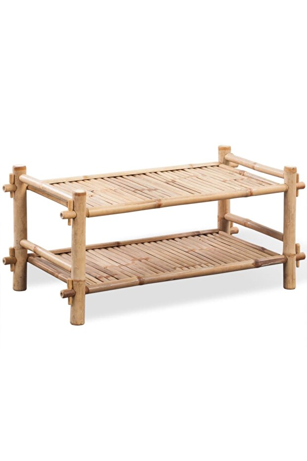 2-tier Bamboo shoe rack
