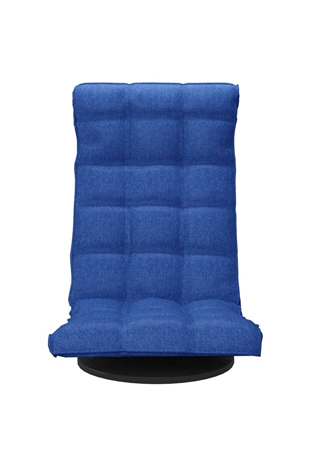 Scaun de podea pivotant, albastru, material textil - 3