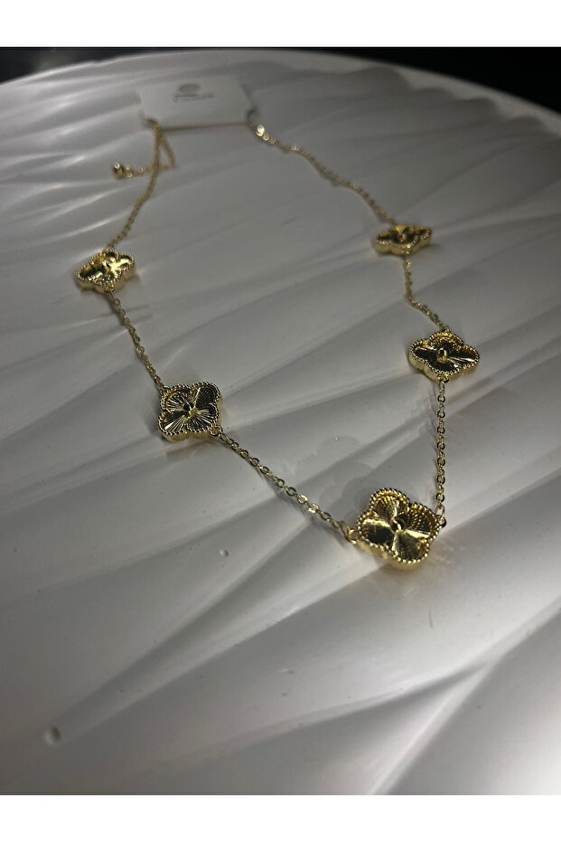 🍀 Yonca Figürlü Çelik Kolye 🍀 - 4