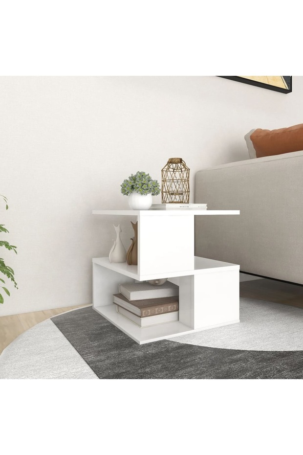 Side table, white, 40x40x40 cm, chipboard