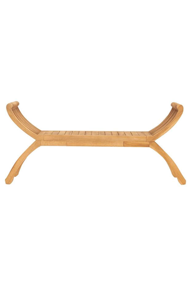 Garden bench, 120 cm, solid teak wood - 2