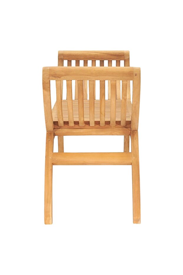 Garden bench, 120 cm, solid teak wood - 4