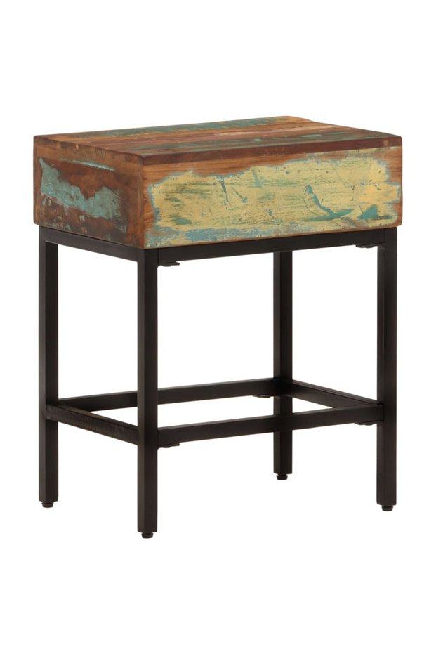 Side table, 40x30x51 cm, solid recycled wood
