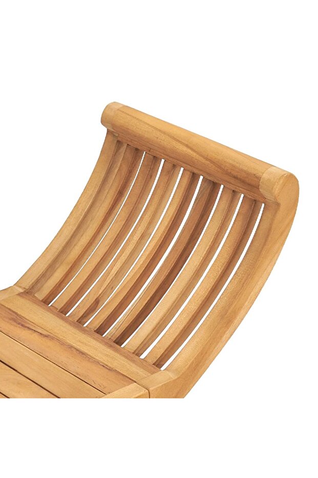 Garden bench, 120 cm, solid teak wood - 5