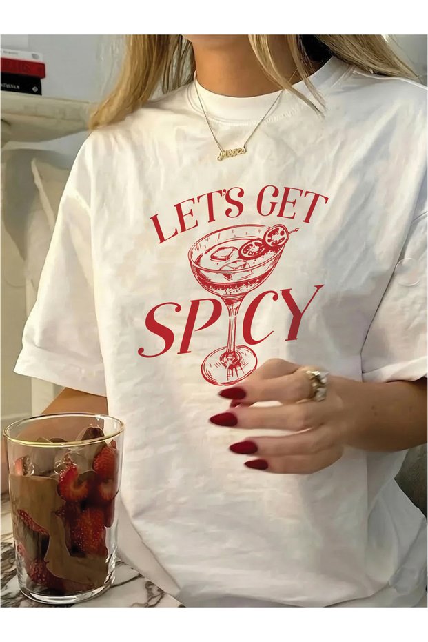 Unisex Casual Short Sleeve Spicy Printed Teenager Oversized Tshirt
