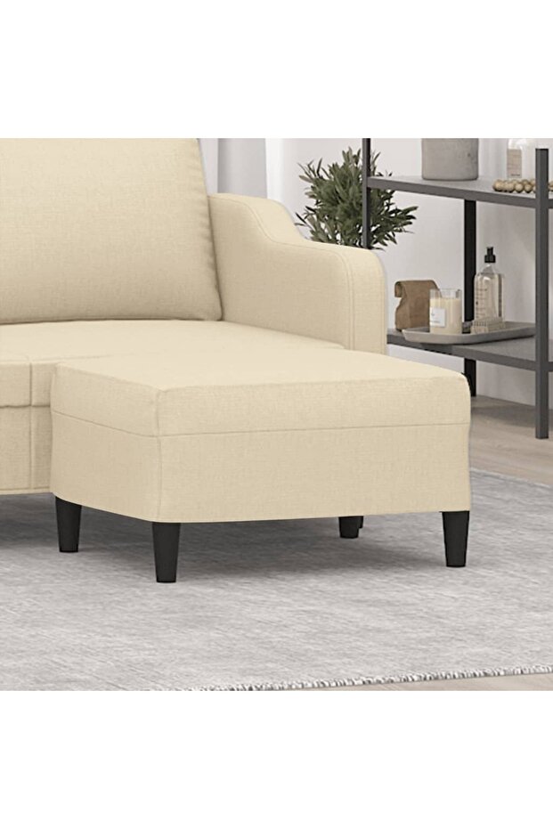 Taburet, crem, 70x55x41 cm, material textil - 1