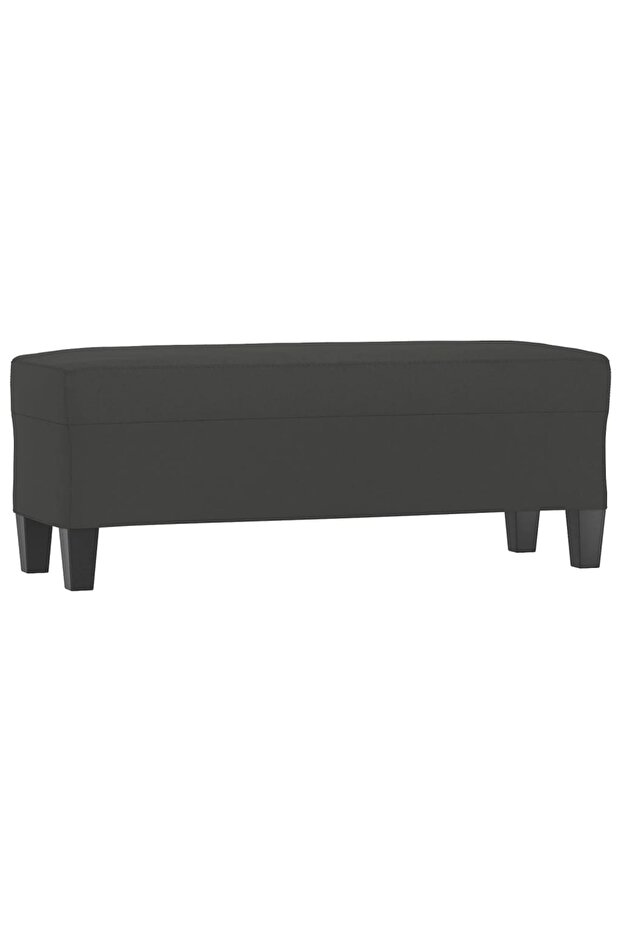 Bench, dark grey, 100x35x41 cm, microfiber - 2
