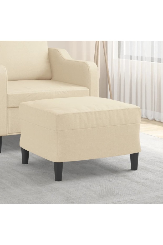 Taburet, crem, 60x50x41 cm, material textil - 1
