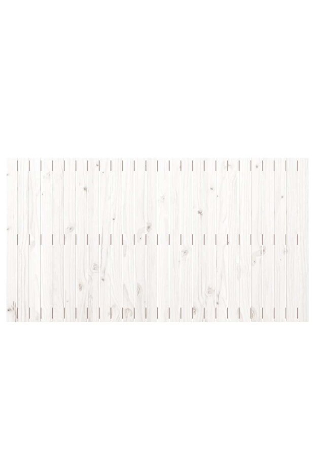 Wall-mounted headboard, white, 166x3x90 cm, solid pine wood - 4