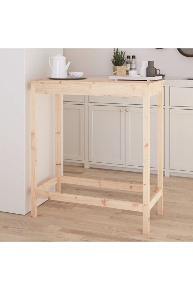 Bar table, 100x50x110 cm, solid pine wood - 3