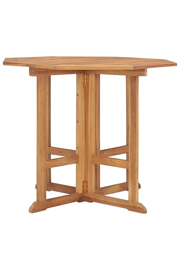Folding garden table, 90x90x75 cm, solid teak wood - 3