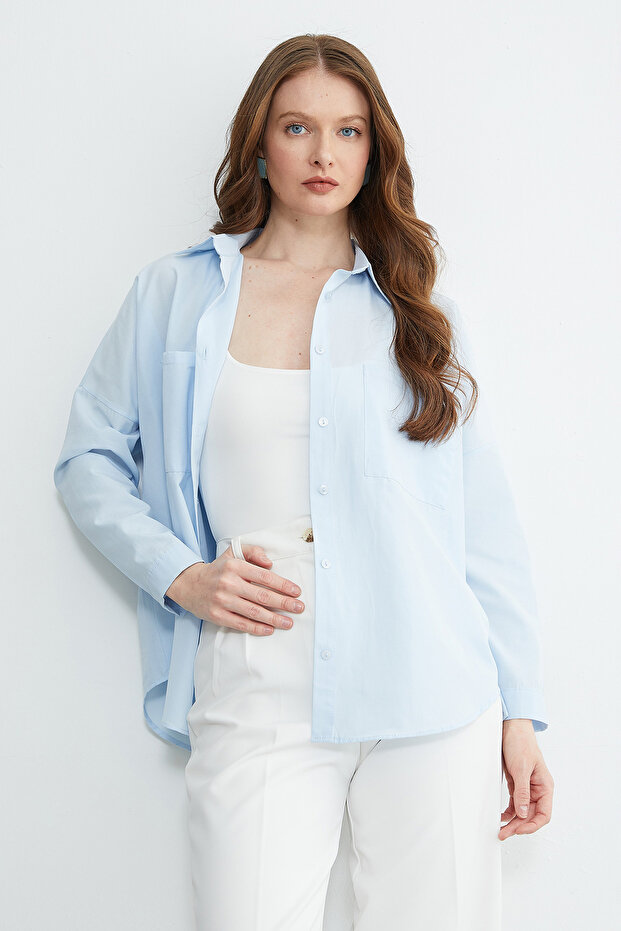 Basic Çift Cepli Gömlek - 2