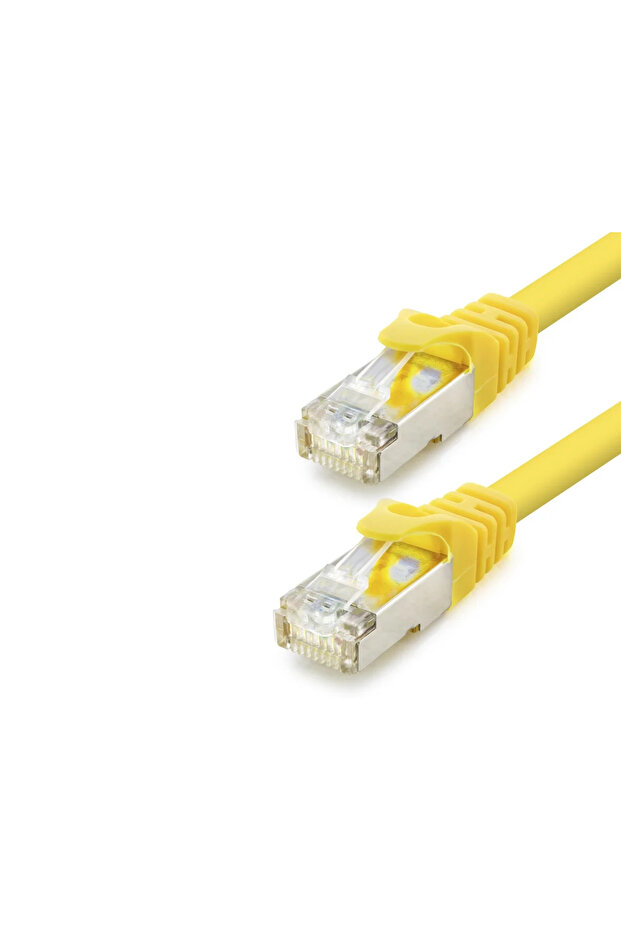 كابل إيثرنت Cat7 بسرعة 10 جيجابت في الثانية 600 ميجاهرتز 30 سم - أصفر HDX5101