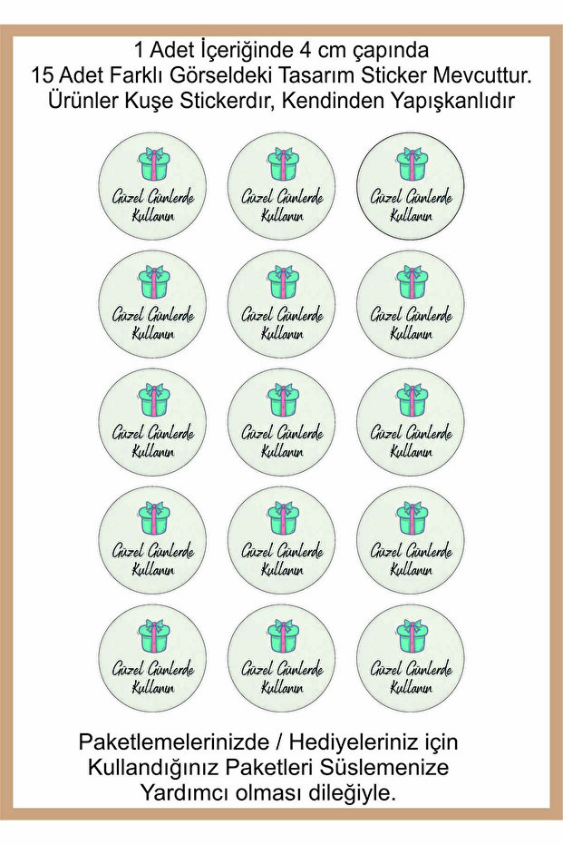 30 Stickers Specifically for Packaging, (Available in Our Store with Different Trendy Models, on Sale as a Campaign Offer)