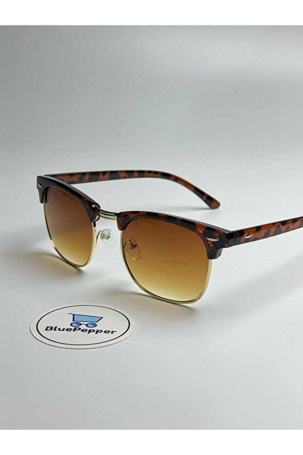 نظارات شمسية CLUPMASTER باللون البني البيضاوي للجنسين موديل كلاسيكي UV400