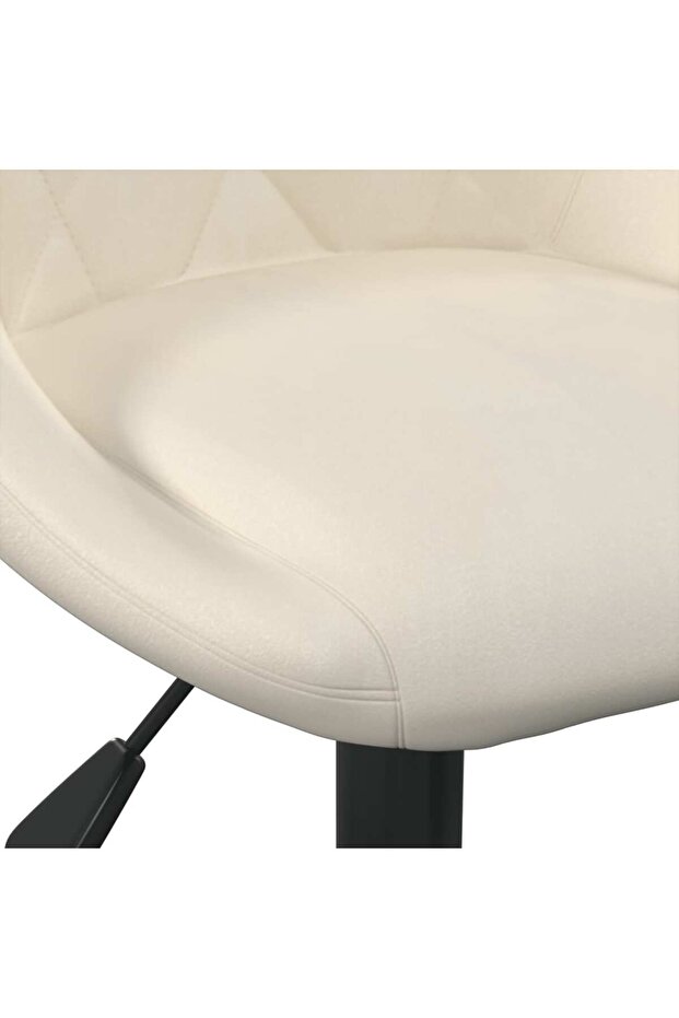 Scaun de bar, crem, catifea - 6