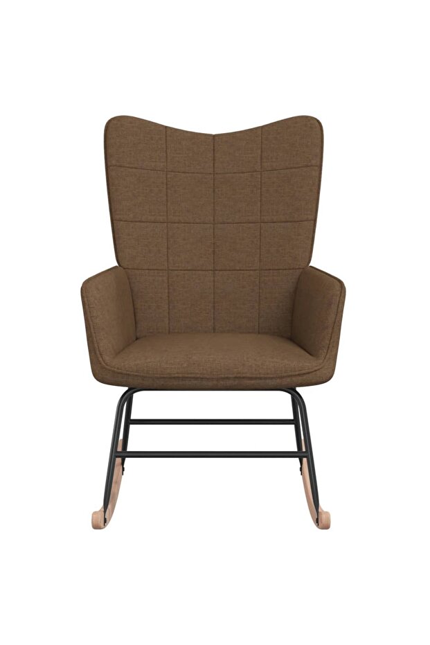 Scaun balansoar, maro, material textil - 3