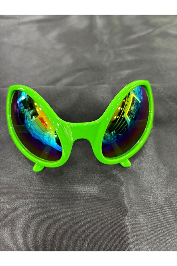 Alien Look Green Party Glasses 1 Piece
