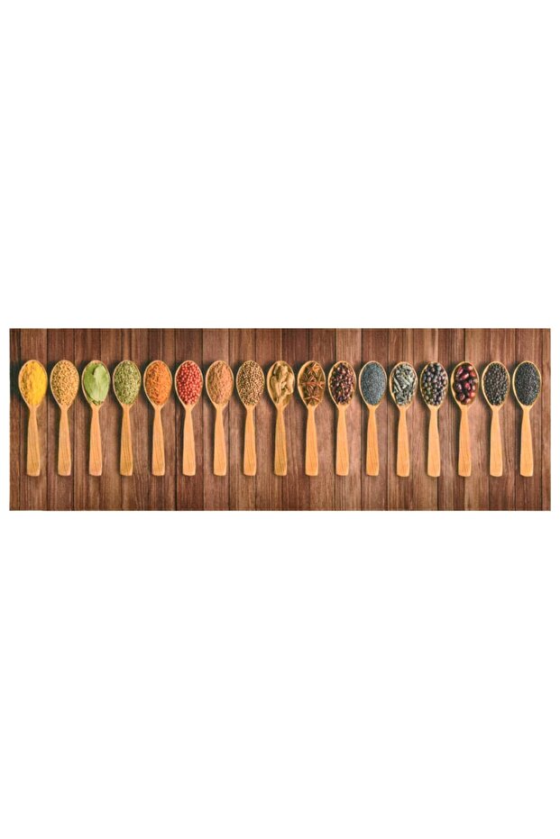 Kitchen mat, Washable, spoon print, 60x300 cm - 1