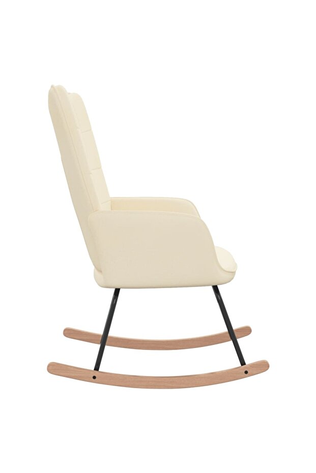 Scaun balansoar, crem, material textil - 3