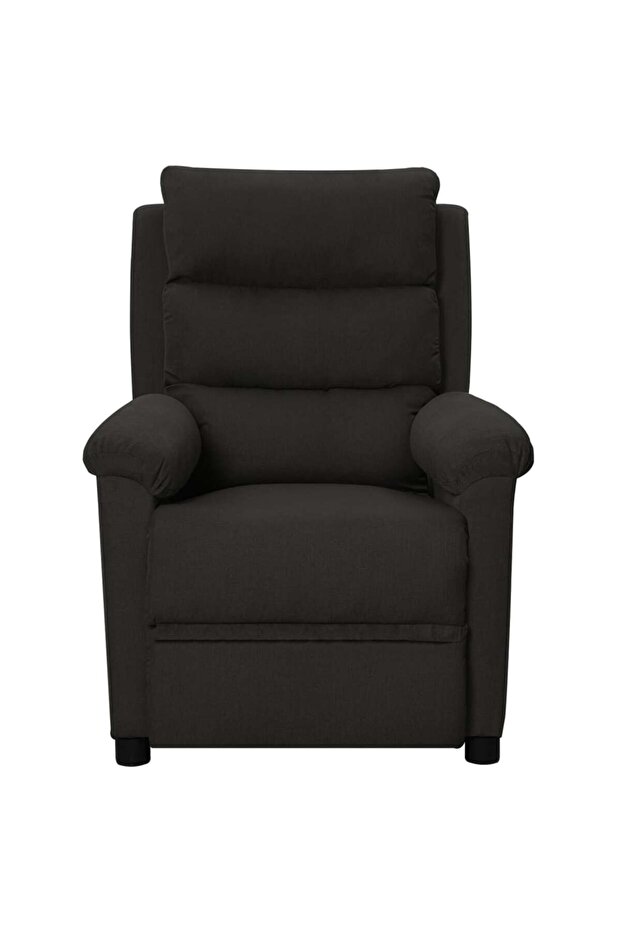 Fotoliu rabatabil, negru, material textil - 2