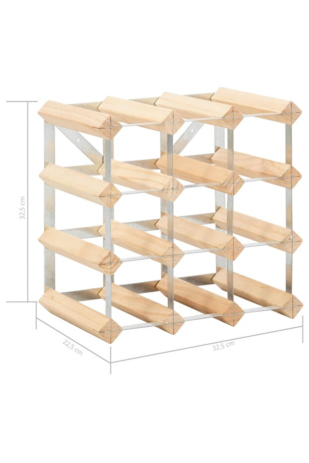 Wine bottle holder for 12 bottles, solid pine wood - 5