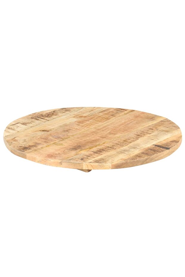 Table top, 70 cm, solid mango wood, round, 25-27 mm - 4