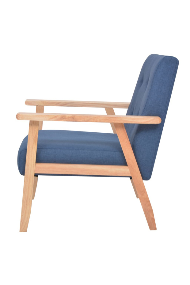 Armchair, blue, textile - 3