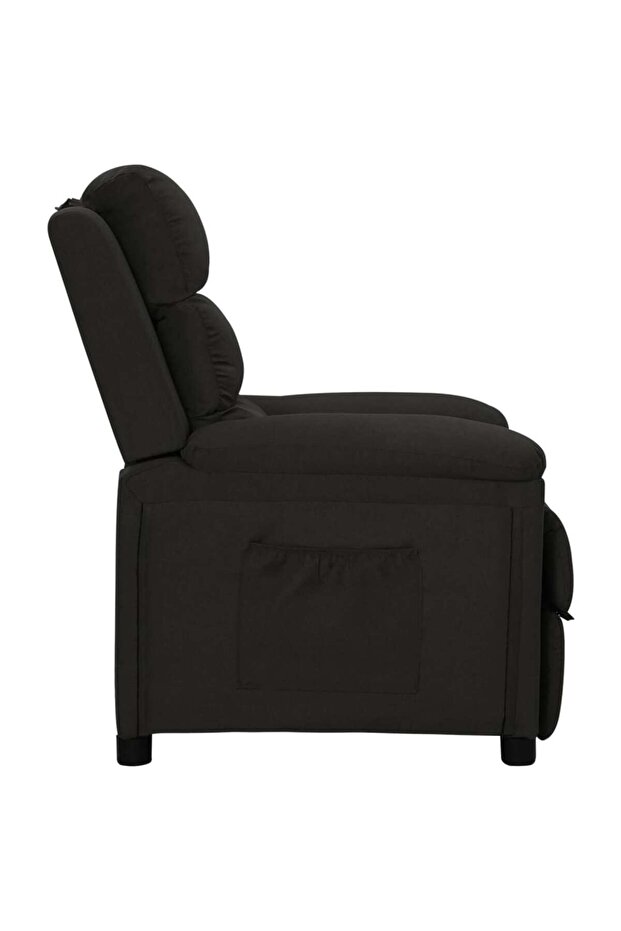 Fotoliu rabatabil, negru, material textil - 3