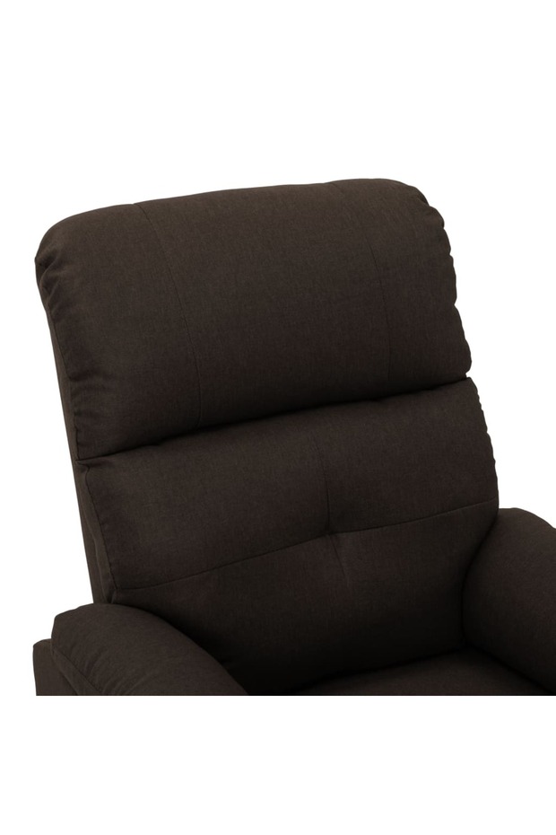 Fotoliu rabatabil, maro închis, material textil - 5